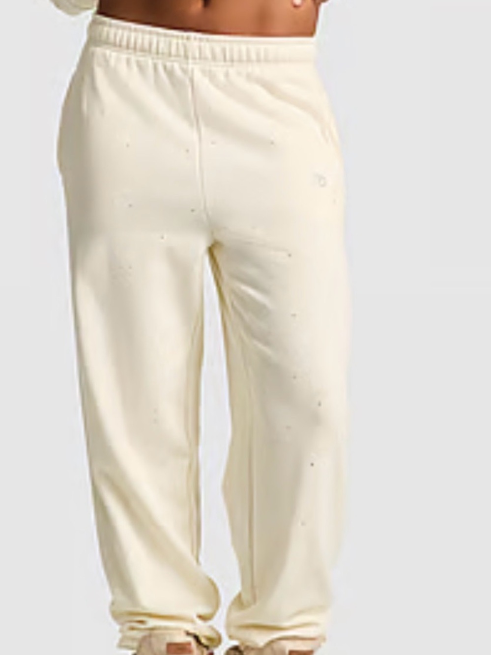 Cream Relaxed Fit Sweatpants